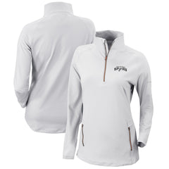 San Antonio Spurs Women's Omni-Wick Outward Nine Quarter-Zip Pullover Top White