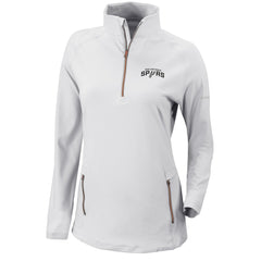 San Antonio Spurs Women's Omni-Wick Outward Nine Quarter-Zip Pullover Top White