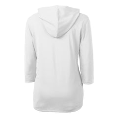 Washington Commanders Cutter & Buck Women's Helmet Logo DryTec Virtue Eco Pique Recycled Half-Zip Pullover Hoodie White