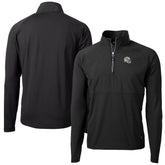 Miami Dolphins Cutter & Buck Helmet Adapt Eco Knit Hybrid Recycled Quarter-Zip Pullover Top Black