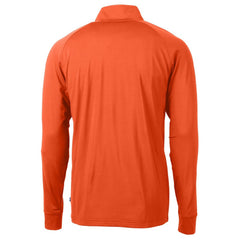 Cincinnati Bengals Cutter & Buck Helmet Adapt Eco Knit Stretch Recycled Quarter-Zip Pullover Top Orange