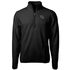 Minnesota Vikings Cutter & Buck Helmet Cascade Eco Sherpa Fleece Quarter-Zip Pullover Jacket Black