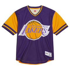 Los Angeles Lakers Jumbotron 3.0 Mesh V-Neck T-Shirt Purple