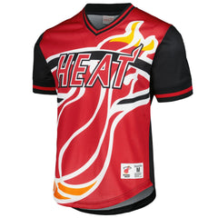 Miami Heat Jumbotron 3.0 Mesh V-Neck T-Shirt Red