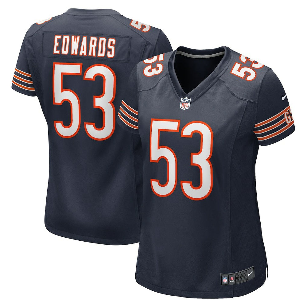 NFL TJ Edwards Chicago Bears Women's Game Player Jersey - Navy