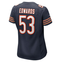 NFL TJ Edwards Chicago Bears Women's Game Player Jersey - Navy