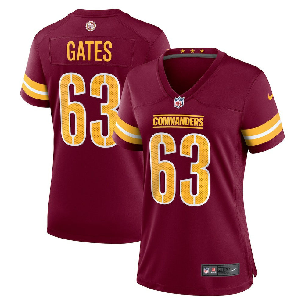 NFL Nick Gates Washington Commanders Women's Game Player Jersey - Burgundy