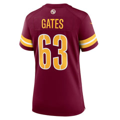 NFL Nick Gates Washington Commanders Women's Game Player Jersey - Burgundy