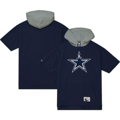 Dallas Cowboys Postgame Short Sleeve Hoodie Navy