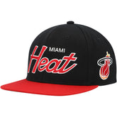 Miami Heat Hardwood Classics MVP Team Script 2.0 Snapback Hat Black