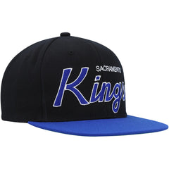 Sacramento Kings Hardwood Classics MVP Team Script 2.0 Snapback Hat Black