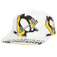 NHL Pittsburgh Penguins Mitchell & Ness In Your Face Deadstock Snapback Hat - White