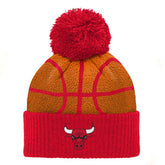 Chicago Bulls Preschool Basketball Head Cuffed Knit Hat with Pom Red