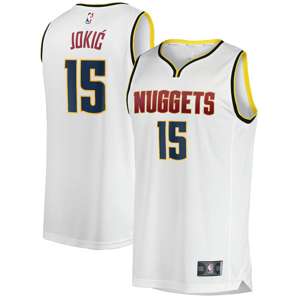 NBA Nikola Jokic Denver Nuggets Fast Break Player Jersey sale - Association Editi- White