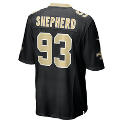NFL Nathan Shepherd New Orleans Saints Game Jersey - Black