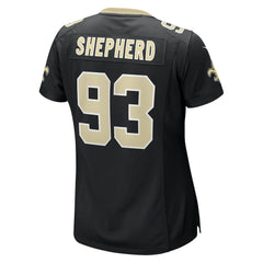 NFL Nathan Shepherd New Orleans Saints Women's Game Jersey - Black