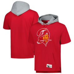 Tampa Bay Buccaneers Postgame Short Sleeve Hoodie Red