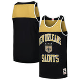 New Orleans Saints Gridiron Classics Heritage Colorblock Tank Top Black/Gold