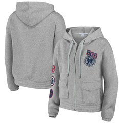 Boston Red Sox WEAR by Erin Andrews Women's Full-Zip Hoodie - Gray Hoodies