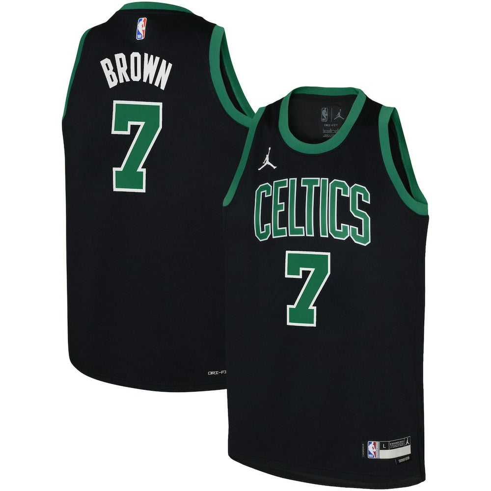 NBA Jaylen Brown Boston Celtics Jordan Brand Youth Swingman Jersey - Statement Edition - Black on sale