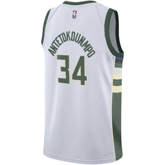 NBA Giannis Antetokounmpo Milwaukee Bucks Youth Swingman Jersey - Association Edition - White