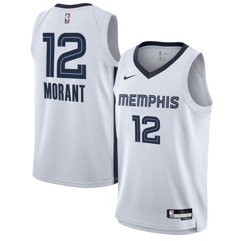 NBA Ja Morant Memphis Grizzlies Youth Swingman Jersey - Association Edition - White