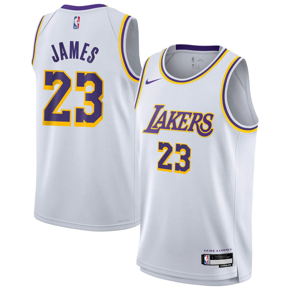 NBA LeBron James Los Angeles Lakers Youth Swingman Jersey - Association Edition - White