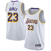LeBron James Los Angeles Lakers Youth Swingman Jersey Association Edition White