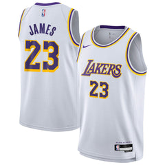 NBA LeBron James Los Angeles Lakers Youth Swingman Jersey - Association Edition - White