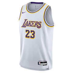NBA LeBron James Los Angeles Lakers Youth Swingman Jersey - Association Edition - White