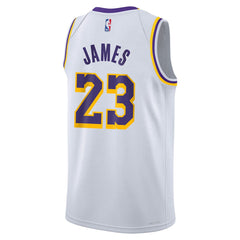NBA LeBron James Los Angeles Lakers Youth Swingman Jersey - Association Edition - White