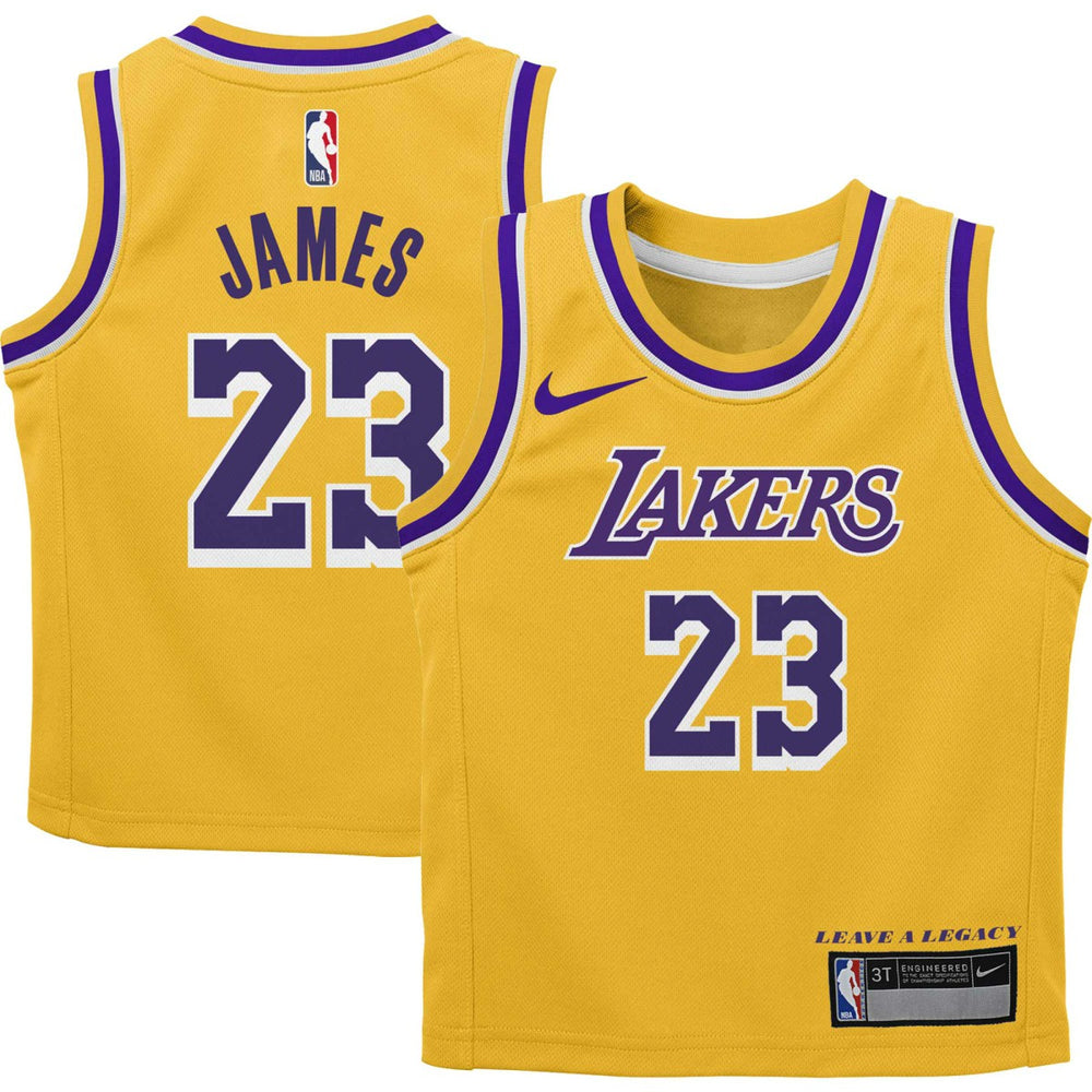 NBA LeBron James Los Angeles Lakers Preschool Dri-FIT Swingman Player Jersey - Icon Edition - Gold