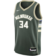 NBA Giannis Antetokounmpo Milwaukee Bucks Youth Swingman Jersey - Icon Edition - Hunter Green