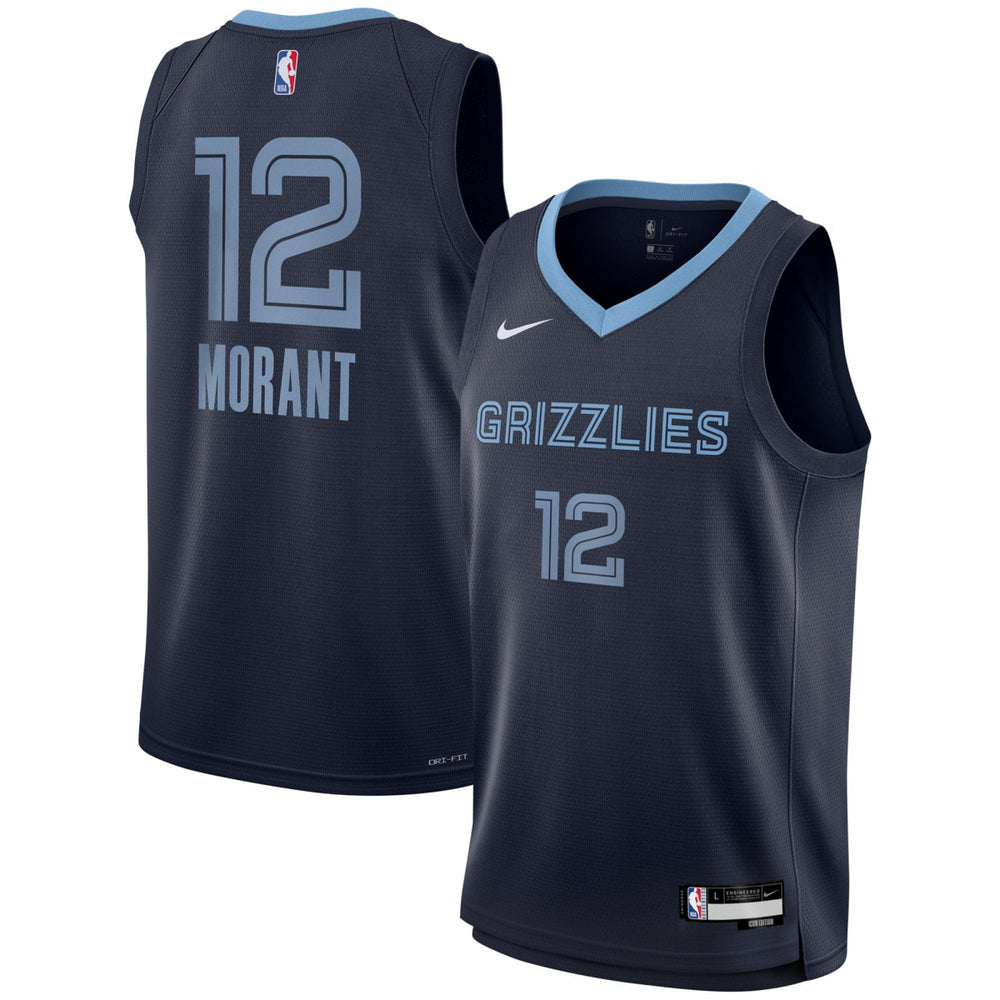 NBA Ja Morant Memphis Grizzlies Youth Swingman Jersey - Icon Edition - Navy