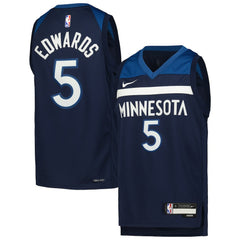 NBA Anthony Edwards Minnesota Timberwolves Youth Swingman Jersey - Icon Edition - Navy