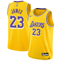NBA LeBron James Los Angeles Lakers Youth Swingman Jersey - Icon Edition - Gold