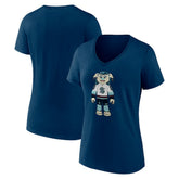 NHL Seattle Kraken Women's Mascot Buoy V-Neck T-Shirt - Deep Sea Blue