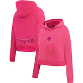 Minnesota Vikings Pro Standard Women's Triple Pink Cropped Pullover Hoodie
