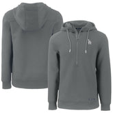 Los Angeles Dodgers Cutter & Buck Roam Eco Half-Zip Recycled Pullover Hoodie - Gray Hoodies