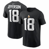 Justin Jefferson Minnesota Vikings Name & Number T-Shirt Black