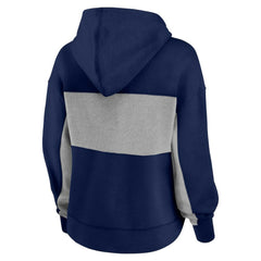 Atlanta Braves Profile Women's Plus Size Pullover Hoodie - Navy Hoodies