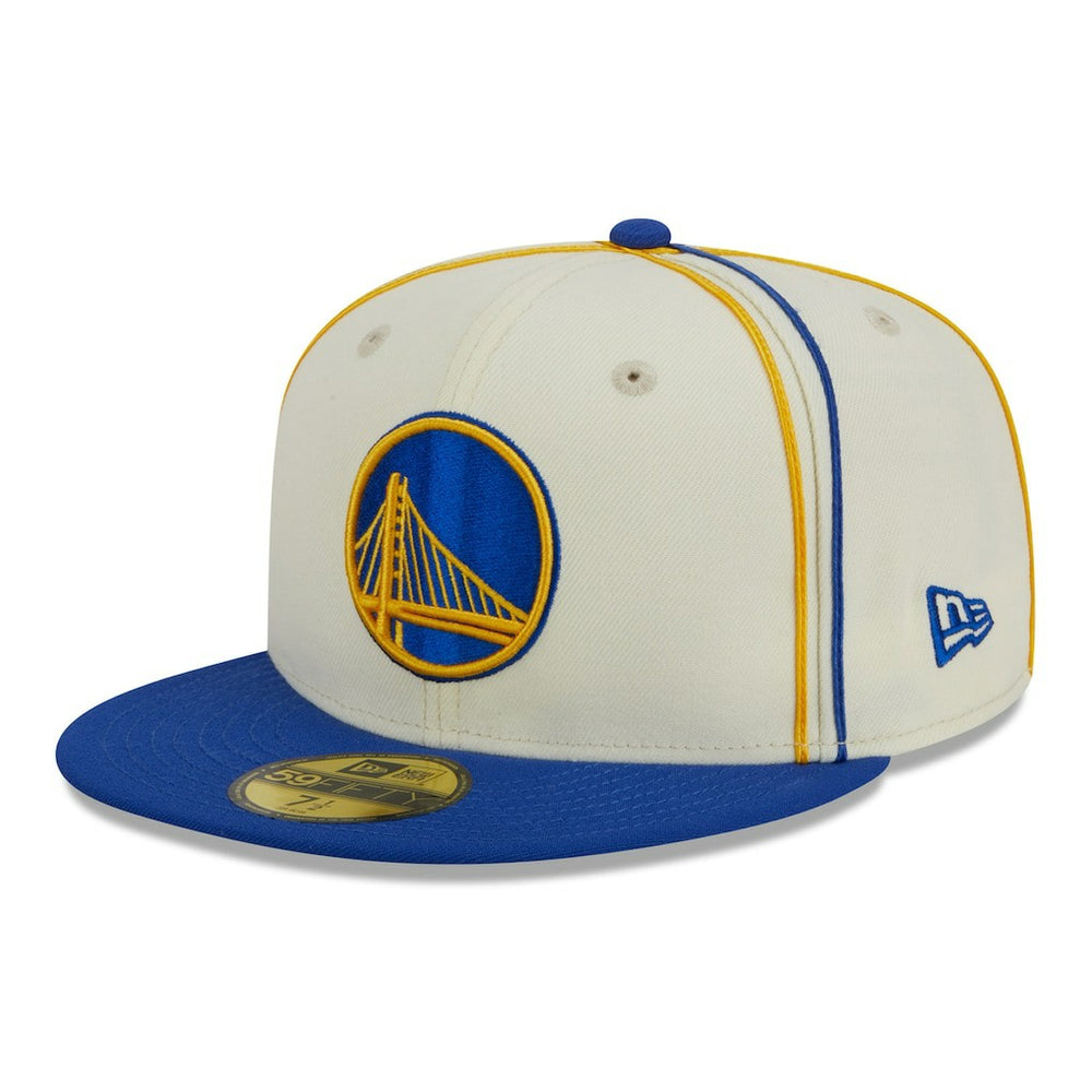 Golden State Warriors Piping 2-Tone 59FIFTY Fitted Hat Cream/Royal