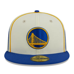 Golden State Warriors Piping 2-Tone 59FIFTY Fitted Hat Cream/Royal