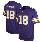 NFL Justin Jefferson Minnesota Vikings Youth Game Jersey - Purple