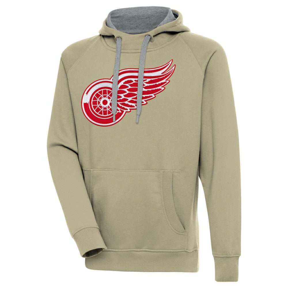 NHL Detroit Red Wings Antigua Victory Pullover Hoodie - Khaki