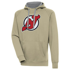 NHL New Jersey Devils Antigua Victory Pullover Hoodie - Khaki