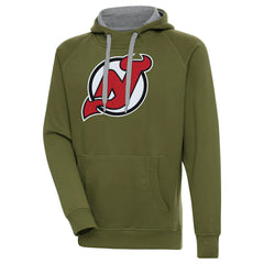 NHL New Jersey Devils Antigua Victory Pullover Hoodie - Olive