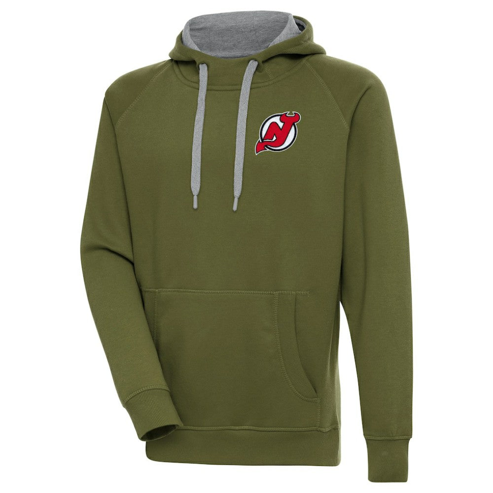 NHL New Jersey Devils Antigua Victory Pullover Hoodie - Olive