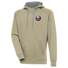 NHL New York Islanders Antigua Victory Pullover Hoodie - Khaki