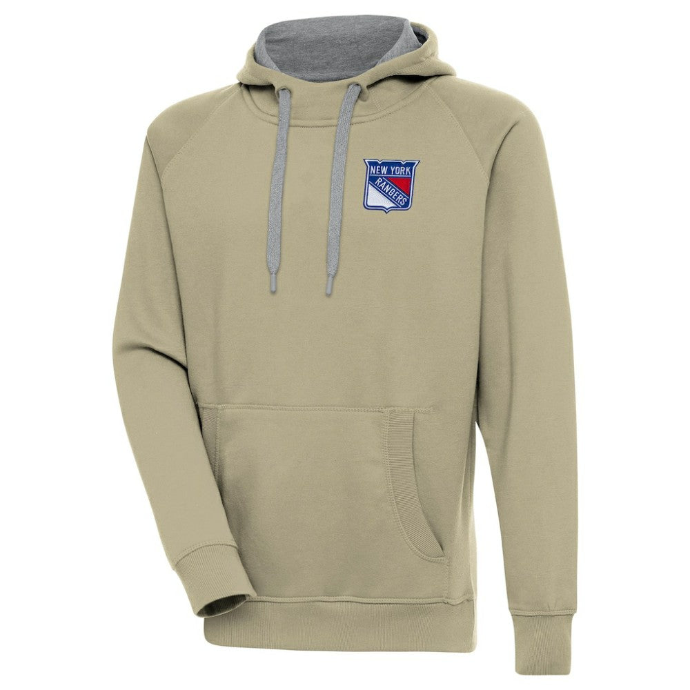 NHL New York Rangers Antigua Victory Pullover Hoodie - Khaki